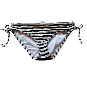 Mossimo black and white striped bikini bottoms - size m